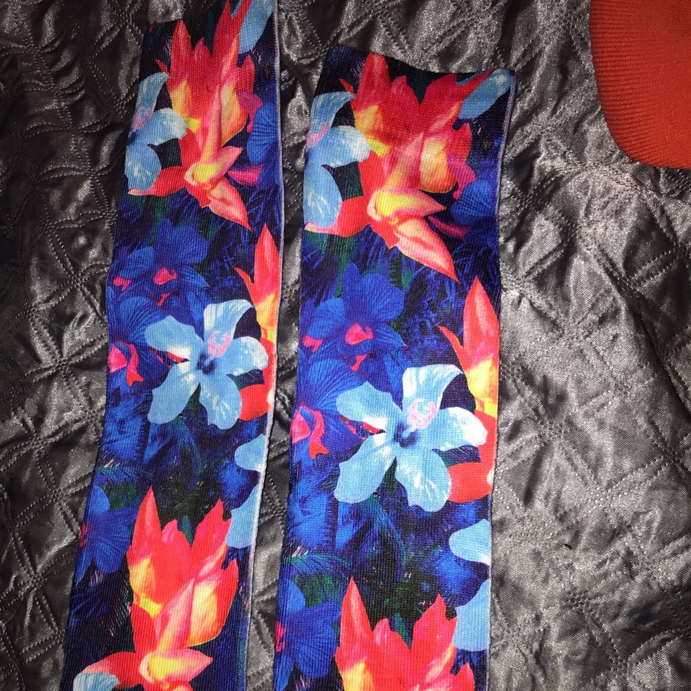 Floral long universal socks